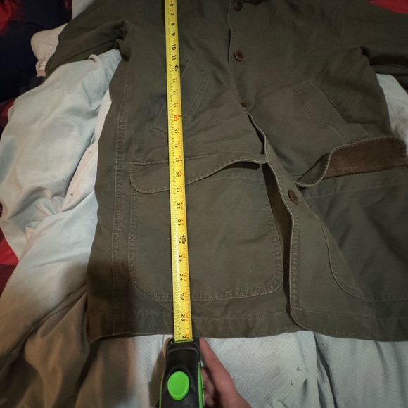 LL Bean Barn Jacket Olive Green Men’s Small - Picture 12 of 14